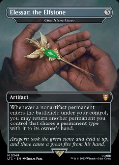 🔥 Cloudstone Curio - Elessar, the Elfstone The Lord of the Rings- Tales of Middle-earth Commander decks Topper